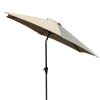 8.8 feet Outdoor Aluminum Patio Umbrella; Patio Umbrella; Market Umbrella with 33 pounds Round Resin Umbrella Base; Push Button Tilt and Crank lift; G