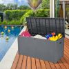 Free shipping 113gal 430L Outdoor Garden Plastic Storage Deck Box Chest Tools Cushions Toys Lockable Seat Waterproof  YJ