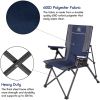 Outdoor Camping Chair Adjustable 3 Position Reclining Lounge Chairs for Patio Garden