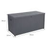 Free shipping 113gal 430L Outdoor Garden Plastic Storage Deck Box Chest Tools Cushions Toys Lockable Seat Waterproof  YJ