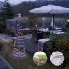 LED Christmas Lights Set contains 3 pieces of spiral LED Christmas tree with star finial Freely choose Twinkle or Steady-on mode for restaurant; exhib