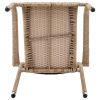 Manhattan Comfort Genoa Patio Dining Armchair in Nature Tan Weave