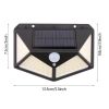 100 LED Solar Powered Light Motion Sensor Wall Yard Garden Outdoor Street Light