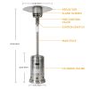 46000BTU Propane Patio Heater ,Stainless Steel, New Design,ETL Certificate