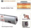 Arttoreal 1500W Super Quiet Wall-Mounted Electric Heaters with Remote Control; for Patio Bedroom and Office