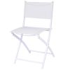 3 Pack Folding Bistro Table Chair Set Garden Backyard Patio Furniture White