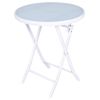 3 Pack Folding Bistro Table Chair Set Garden Backyard Patio Furniture White