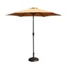 8.8 feet Outdoor Aluminum Patio Umbrella; Patio Umbrella; Market Umbrella with 33 pounds Round Resin Umbrella Base; Push Button Tilt and Crank lift; T