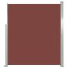 Patio Retractable Side Awning 63"x118" Brown