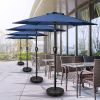 Simple Deluxe 7.5' Patio Outdoor Table Market Yard Umbrella with Push Button Tilt/Crank; 6 Sturdy Ribs for Garden; Deck; Backyard; Pool; 7.5ft; Blue