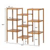 9 Tiers Bamboo plant stand rack, Multifunctional Storage Rack Pots Holder for Patio Garden Corner Balcony Living Room XH