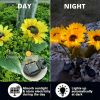 Outdoor Solar Garden Stake Lights; Upgraded LED Solar Powered Light with 20 LED Sunflower;  Waterproof Solar Decorative Lights for Garden;  Patio;  Ba