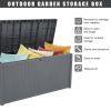 Free shipping 113gal 430L Outdoor Garden Plastic Storage Deck Box Chest Tools Cushions Toys Lockable Seat Waterproof  YJ