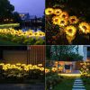 Outdoor Solar Garden Stake Lights; Upgraded LED Solar Powered Light with 20 LED Sunflower;  Waterproof Solar Decorative Lights for Garden;  Patio;  Ba