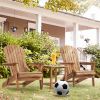 Wooden Outdoor Folding Chair Set of 2 Wood Lounge Patio Chair for Garden; Garden; Lawn; Backyard; Deck; Pool Side; Fire Pit; Half Assembled;