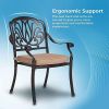 2PCS Stackable Outdoor Patio Dining Chairs with Cushions