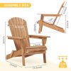 Wooden Outdoor Folding Chair Set of 2 Wood Lounge Patio Chair for Garden; Garden; Lawn; Backyard; Deck; Pool Side; Fire Pit; Half Assembled;