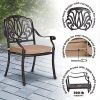 2PCS Stackable Outdoor Patio Dining Chairs with Cushions