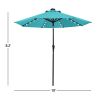 10ft Outdoor Patio Umbrella for Inground Pool Balcony Backyard Blue