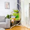 Swing Egg Chair  Stand Indoor Outdoor Wicker Rattan Patio Basket Hanging Chair with C Type bracket