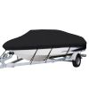 Heavy Duty 600D Marine Grade Waterproof Boat Cover Fit V-Hull Tri-Hull Runabout