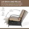 Outdoor Reclining Lounge Chair Automatic Adjustable Patio Lounge Sofa with Comfortable Cushion