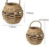 Wicker Candle Holder Lantern with Handle for Patio; Garden and Dining Party Home Decoration