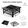 Outddor Patio Garden Beach Camping Bonfire Party Fire Pit With BBQ Grill