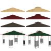 10'x10' Gazebo Canopy Top Replacement 2 Tier Patio Pavilion Cover UV30 Sunshade