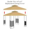 10'x10' Gazebo Canopy Top Replacement 2 Tier Patio Pavilion Cover UV30 Sunshade