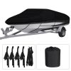 Heavy Duty 600D Marine Grade Waterproof Boat Cover Fit V-Hull Tri-Hull Runabout