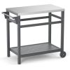 Outdoor Prep Cart Dining Table for Pizza Oven, Patio Grilling Backyard BBQ Grill Cart