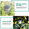 12 Pcs LED Stainless Steel Outdoor Garden Solar Lights for Pathway Walkway Patio Yard Lawn Cool White XH