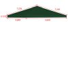 10'x10' Gazebo Canopy Top Replacement 2 Tier Patio Pavilion Cover UV30 Sunshade