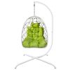 Swing Egg Chair  Stand Indoor Outdoor Wicker Rattan Patio Basket Hanging Chair with C Type bracket