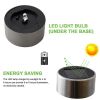 12 Pcs LED Stainless Steel Outdoor Garden Solar Lights for Pathway Walkway Patio Yard Lawn Cool White XH