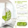 Swing Egg Chair  Stand Indoor Outdoor Wicker Rattan Patio Basket Hanging Chair with C Type bracket