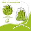 Swing Egg Chair  Stand Indoor Outdoor Wicker Rattan Patio Basket Hanging Chair with C Type bracket