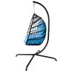 Swing Egg Chair  Stand Indoor Outdoor Wicker Rattan Patio Basket Hanging Chair with C Type bracket