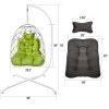 Swing Egg Chair  Stand Indoor Outdoor Wicker Rattan Patio Basket Hanging Chair with C Type bracket