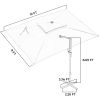 9 x 12 ft. Offset Cantilever Aluminum Rectangular Hanging Umbrella with 360Â° Rotation;  Cross Base & Umbrella Cover for Patio Lawn Garden Backyard &