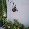 Backyard Patio Hanging Solar Metal Lamp Retro Money Hole Hollow Wind Light