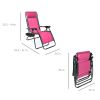 Set of 2 Zero Gravity Lounge Chair Lounger for Patio;  Pool with Cup Holder Tray