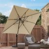 9 x 12 ft. Offset Cantilever Aluminum Rectangular Hanging Umbrella with 360Â° Rotation;  Cross Base & Umbrella Cover for Patio Lawn Garden Backyard &