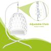 Swing Egg Chair  Stand Indoor Outdoor Wicker Rattan Patio Basket Hanging Chair with C Type bracket