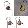 Backyard Patio Hanging Solar Metal Lamp Retro Money Hole Hollow Wind Light