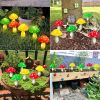 Solar Mushroom Light; Multi-Color Changing LED Outdoor Flowers Garden Courtyard Yard Patio Outside Christmas Holiday Decor